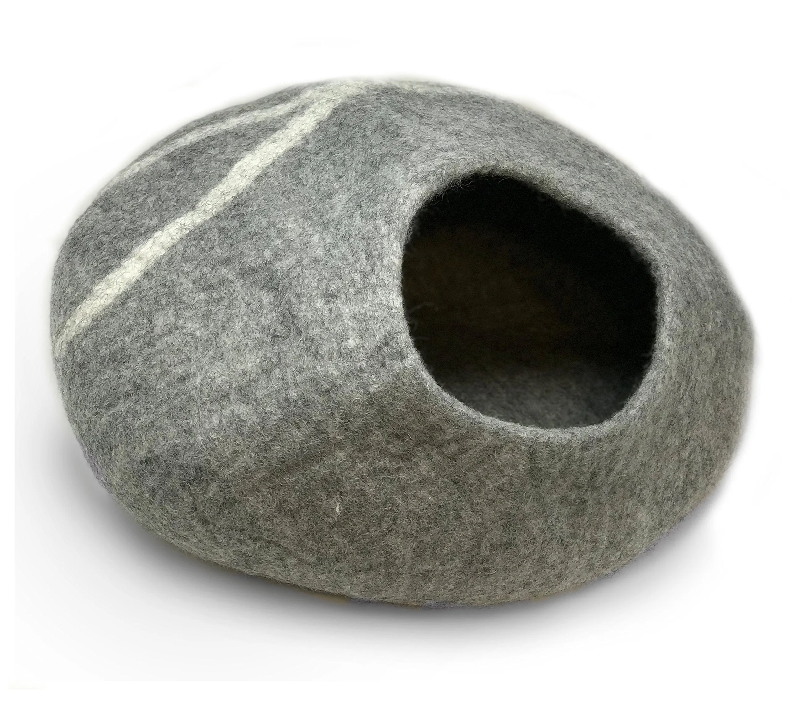 100% Natural Wool Eco-Friendly 40 Cm Cat Cave - Handmade Shaped Felt