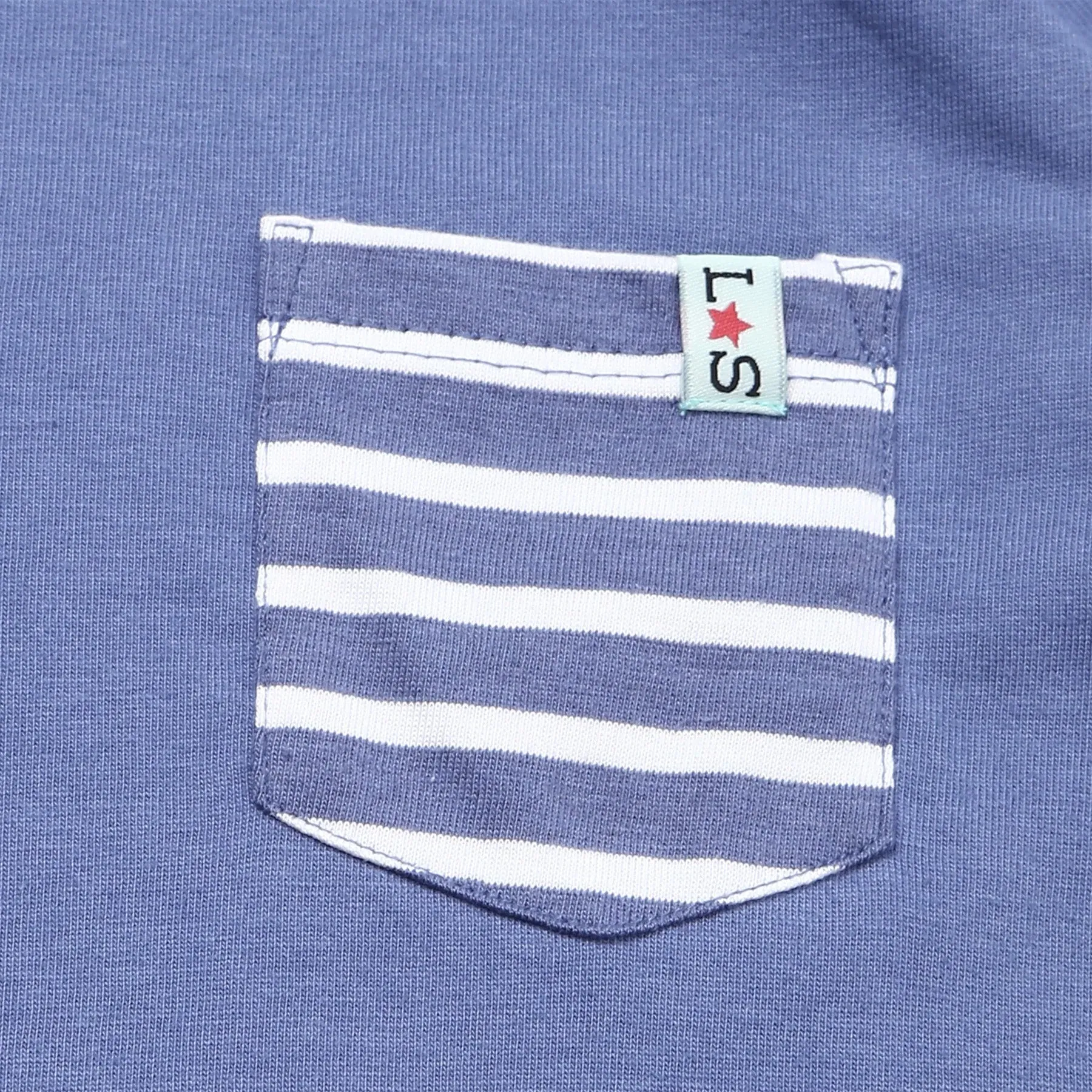 2 pack tops- dino stripe pocket/blue