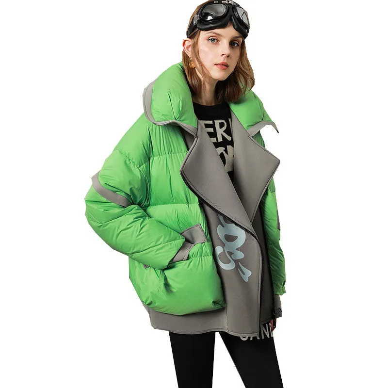 2023 Winter Jacket Women Parkas Ski Loose White Duck Down Coat