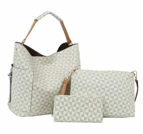 3 in 1 Top Handle Satchel Purse Hobo Bag