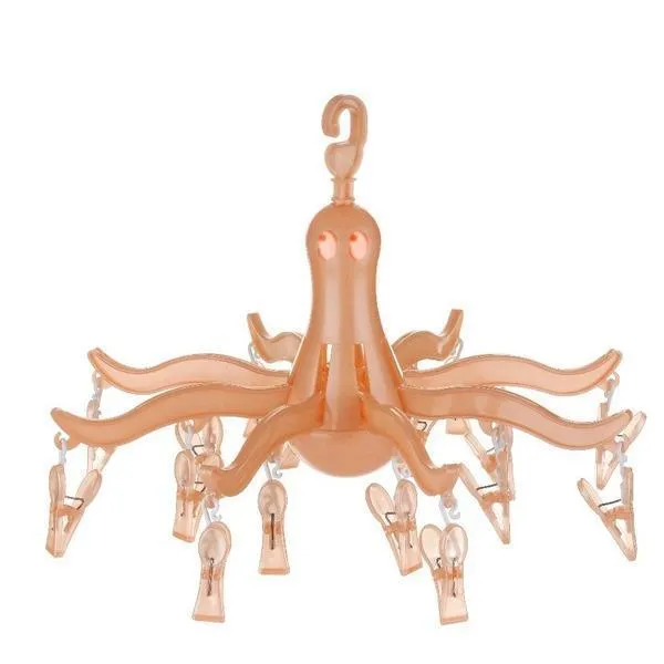 336 Small Octopus Folding Hanging Dryer Round Folding with 16 Pegs  (Multicolor)