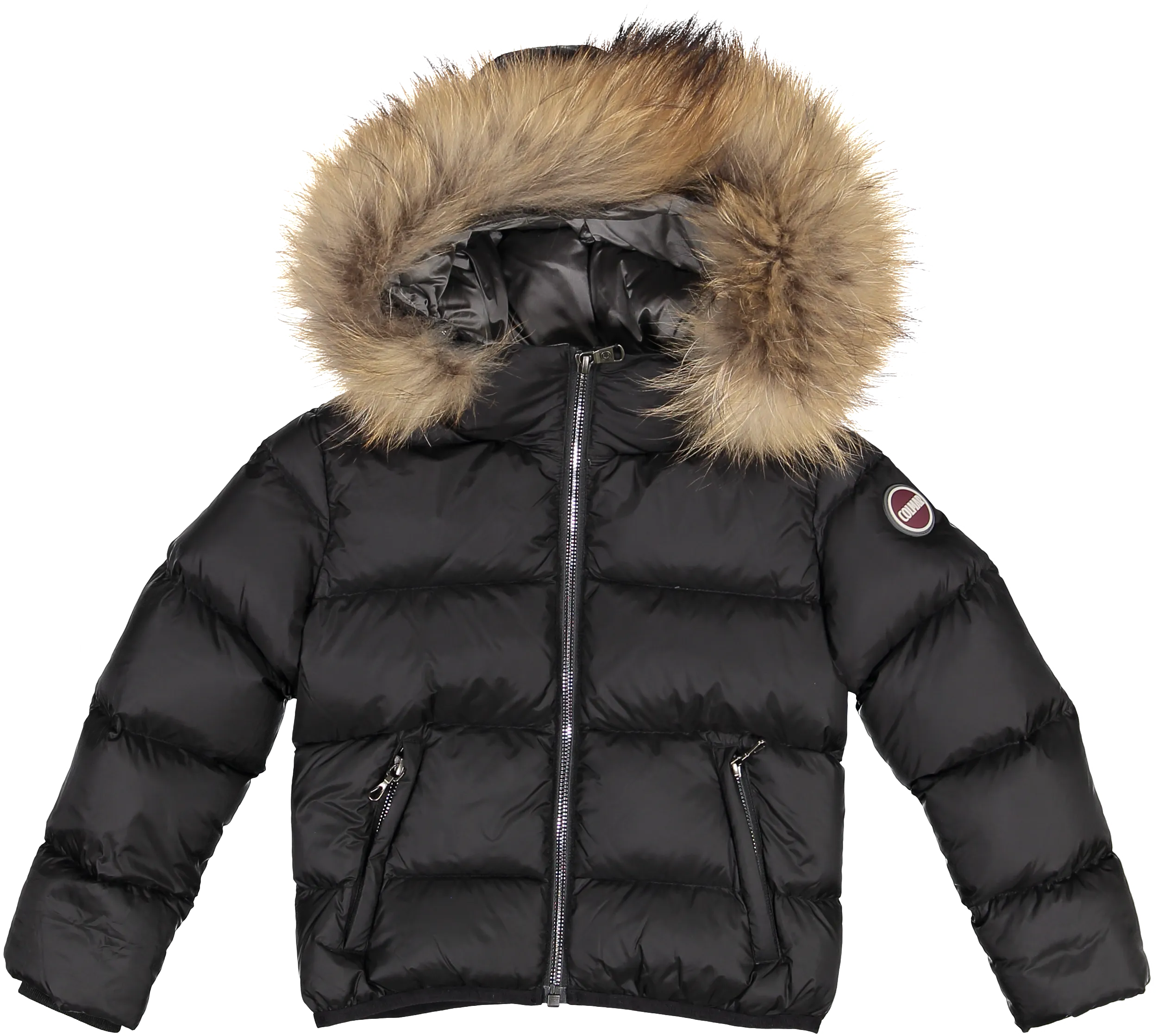 3406D-GIRLS DOWN JACKET-Black