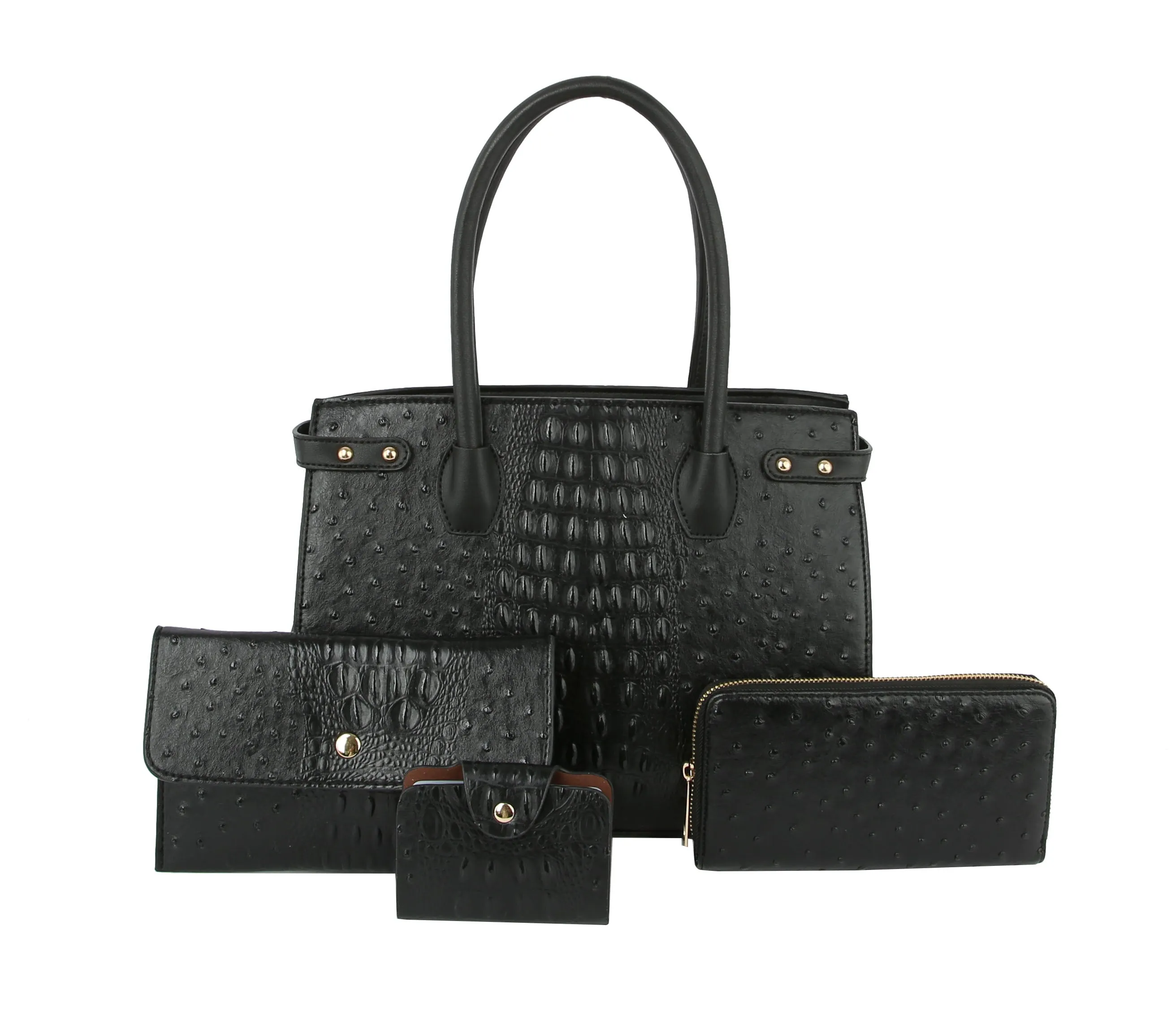 4 in 1 Women Handbags Fashion Croc Satchel Bag