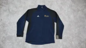 Adidas Men's Climawarm Lancer Basketball Full Zip Up Fleece Jacket Blue Size M