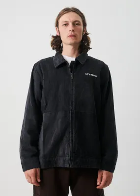 AFENDS Mens Mass - Hemp Corduroy Coach Jacket - Raven