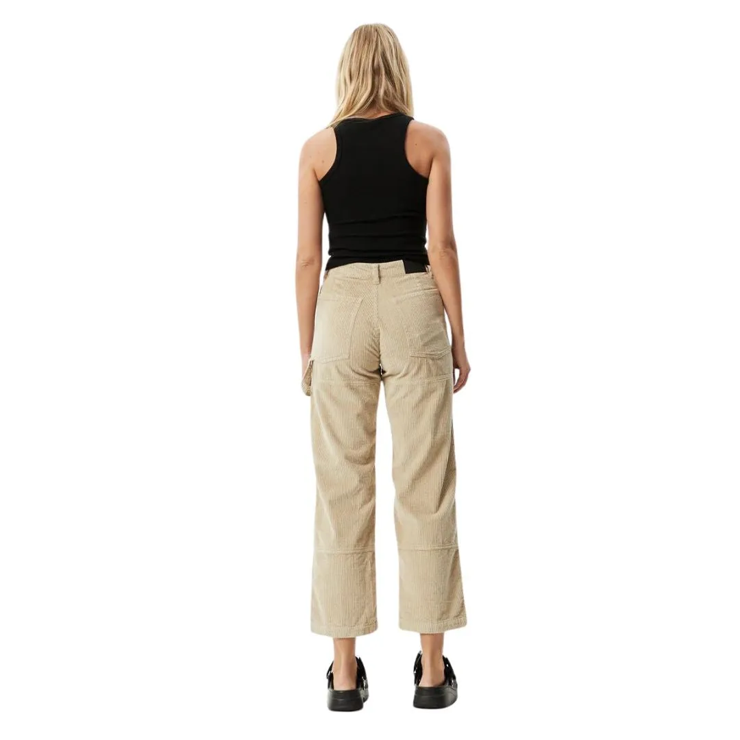 Afends Womens Paradise Moss Organic Corduroy Pant - Dark Ecru