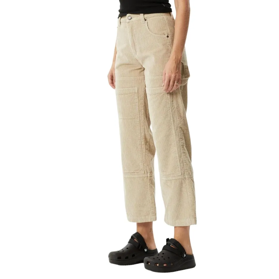 Afends Womens Paradise Moss Organic Corduroy Pant - Dark Ecru