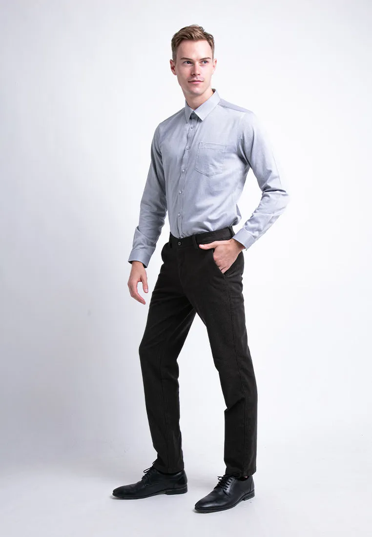 Alain delon Slim Fit Flat Front Cotton Pants - 12022001