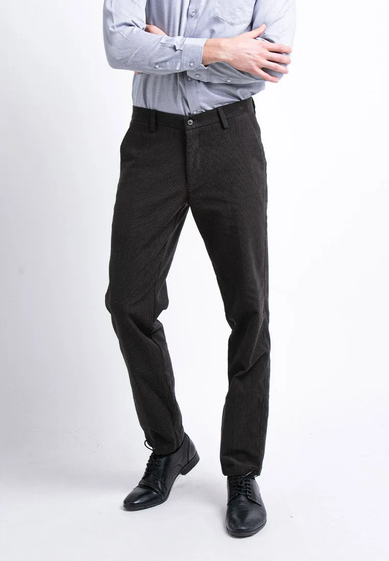 Alain delon Slim Fit Flat Front Cotton Pants - 12022001