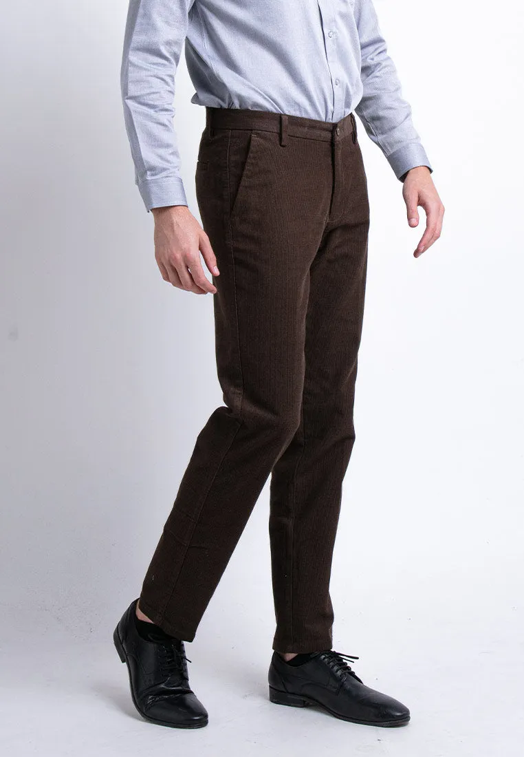 Alain delon Slim Fit Flat Front Cotton Pants - 12022001