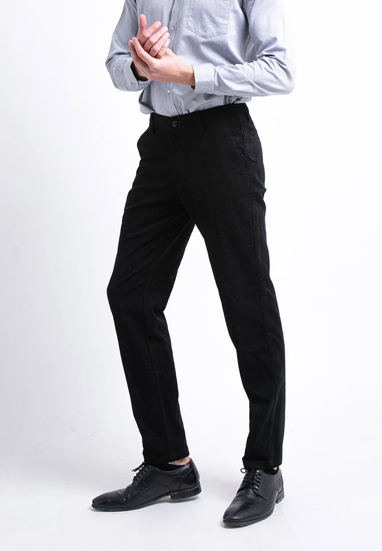 Alain delon Slim Fit Flat Front Cotton Pants - 12022001