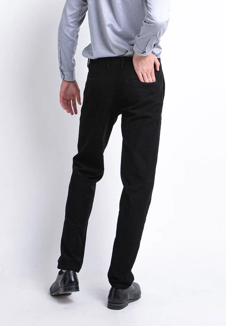 Alain delon Slim Fit Flat Front Cotton Pants - 12022001