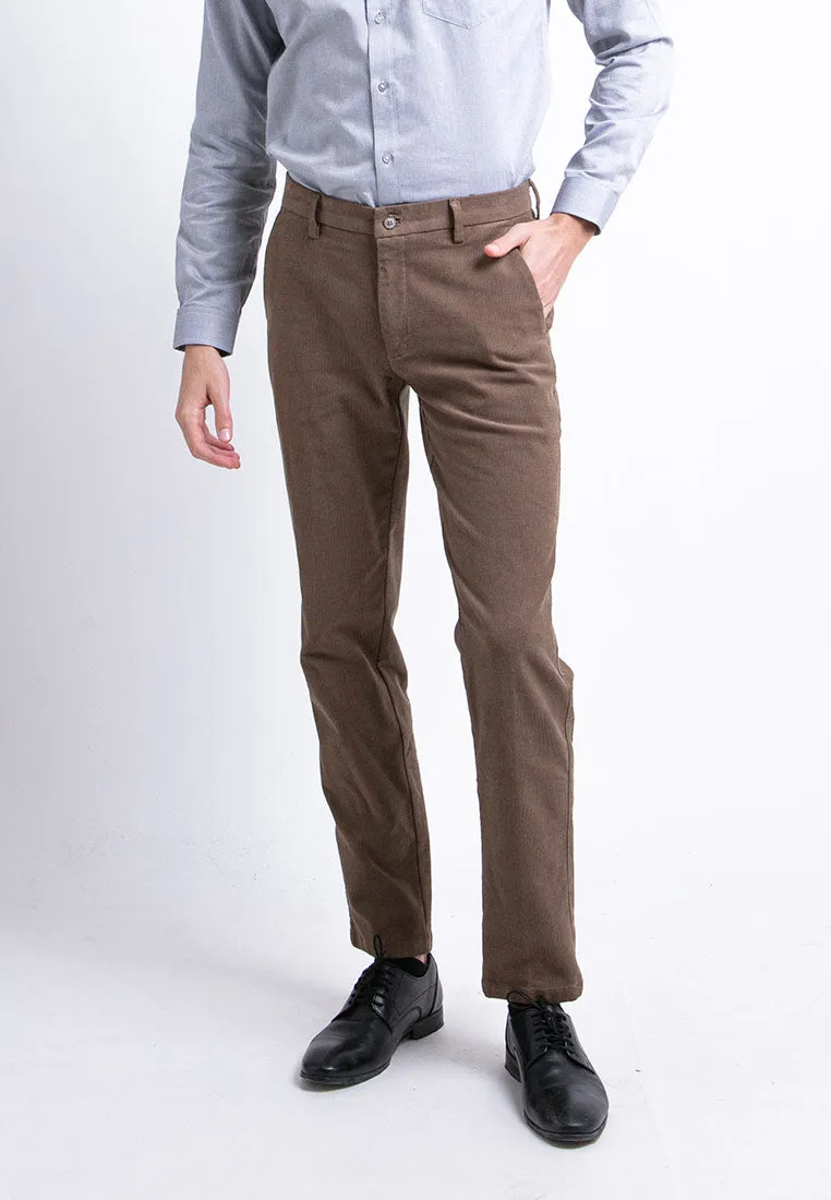 Alain delon Slim Fit Flat Front Cotton Pants - 12022001