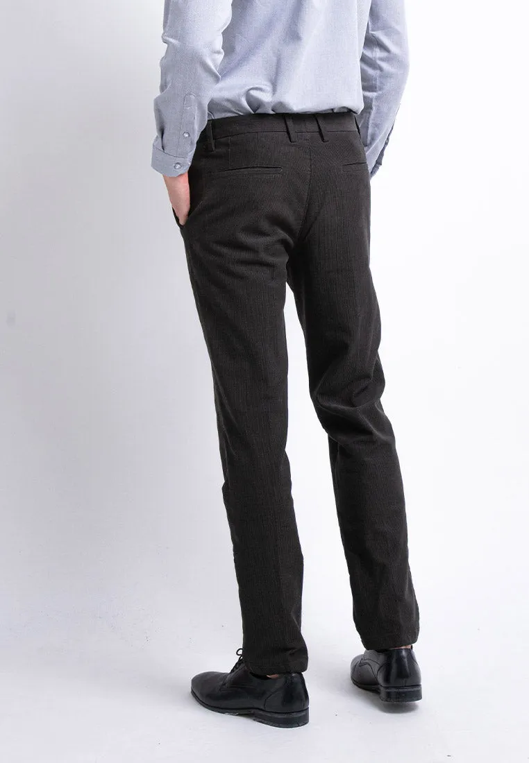 Alain delon Slim Fit Flat Front Cotton Pants - 12022001