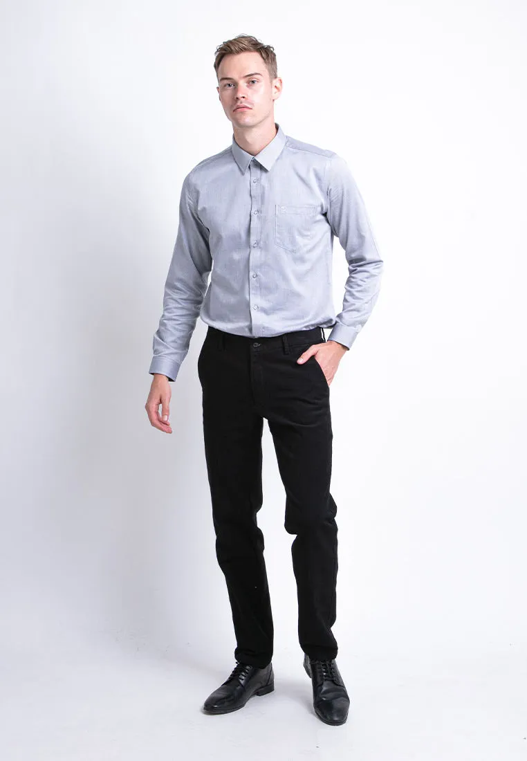 Alain delon Slim Fit Flat Front Cotton Pants - 12022001