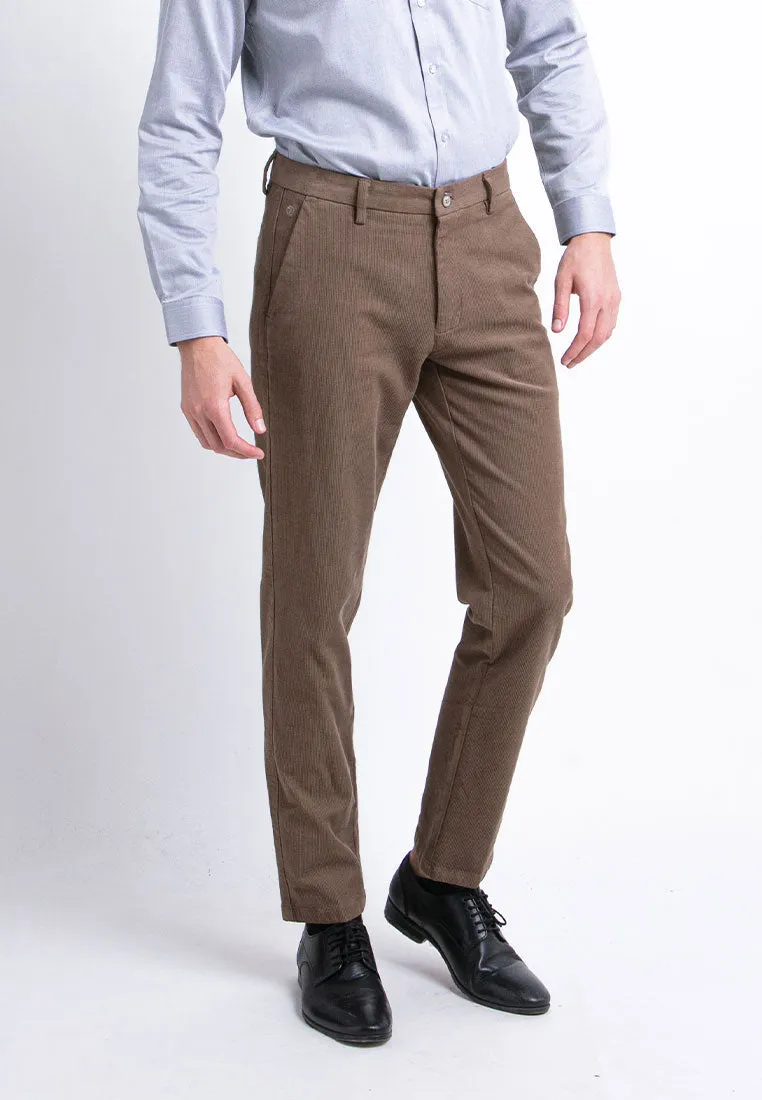 Alain delon Slim Fit Flat Front Cotton Pants - 12022001