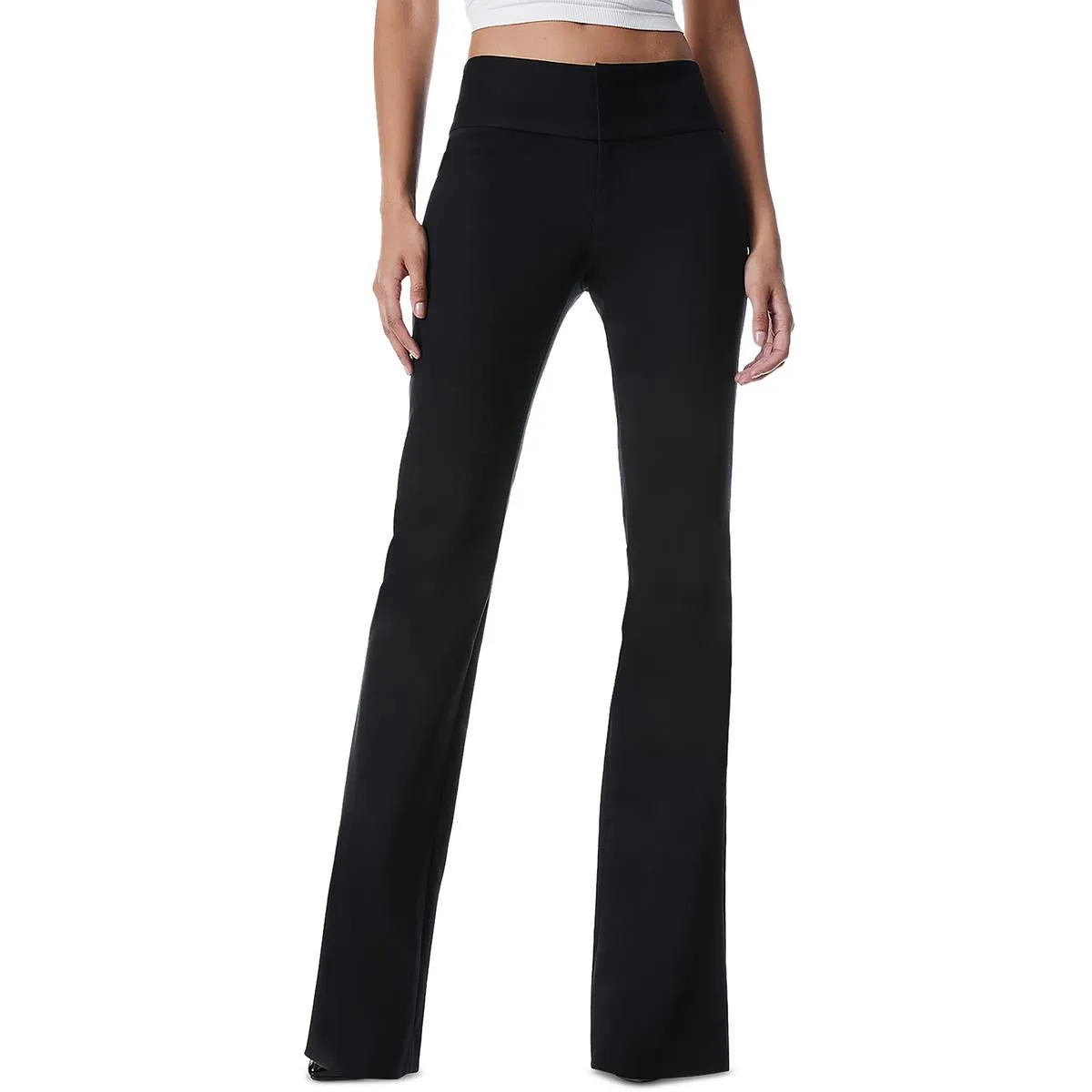 Alice and Olivia Womens Boot Cut High Waisted Bootcut Pants