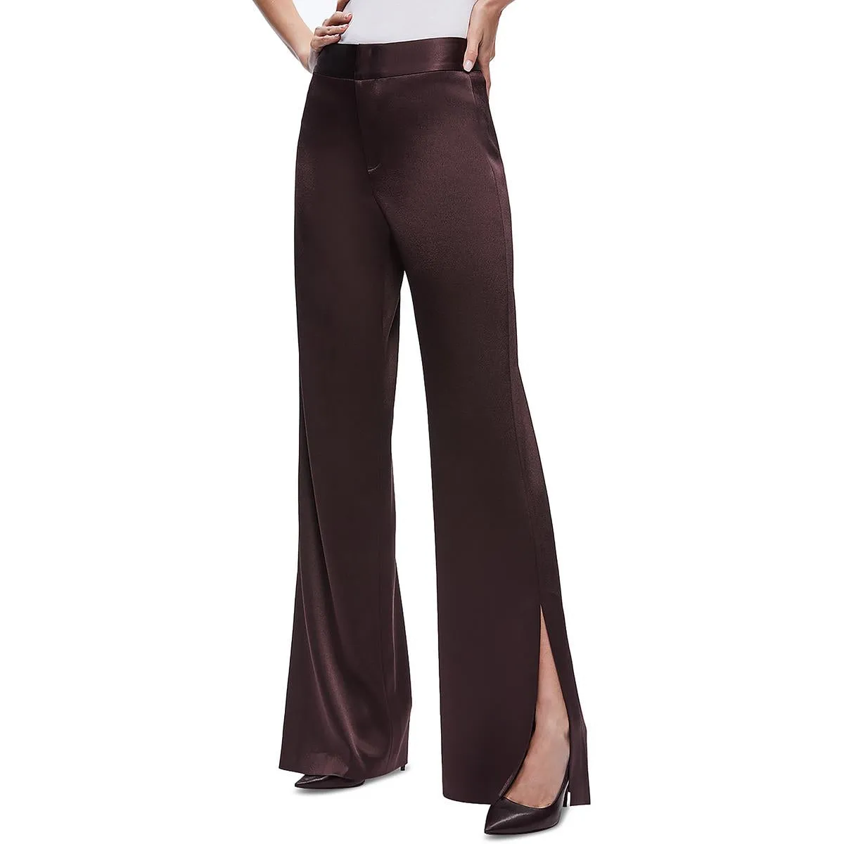 Alice and Olivia Womens High-rise Casual Wide Leg Pants