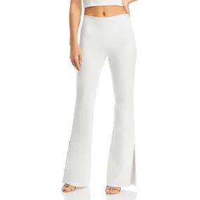 Alice and Olivia Womens Lara Embellished Mid-Rise Straight Leg Pants