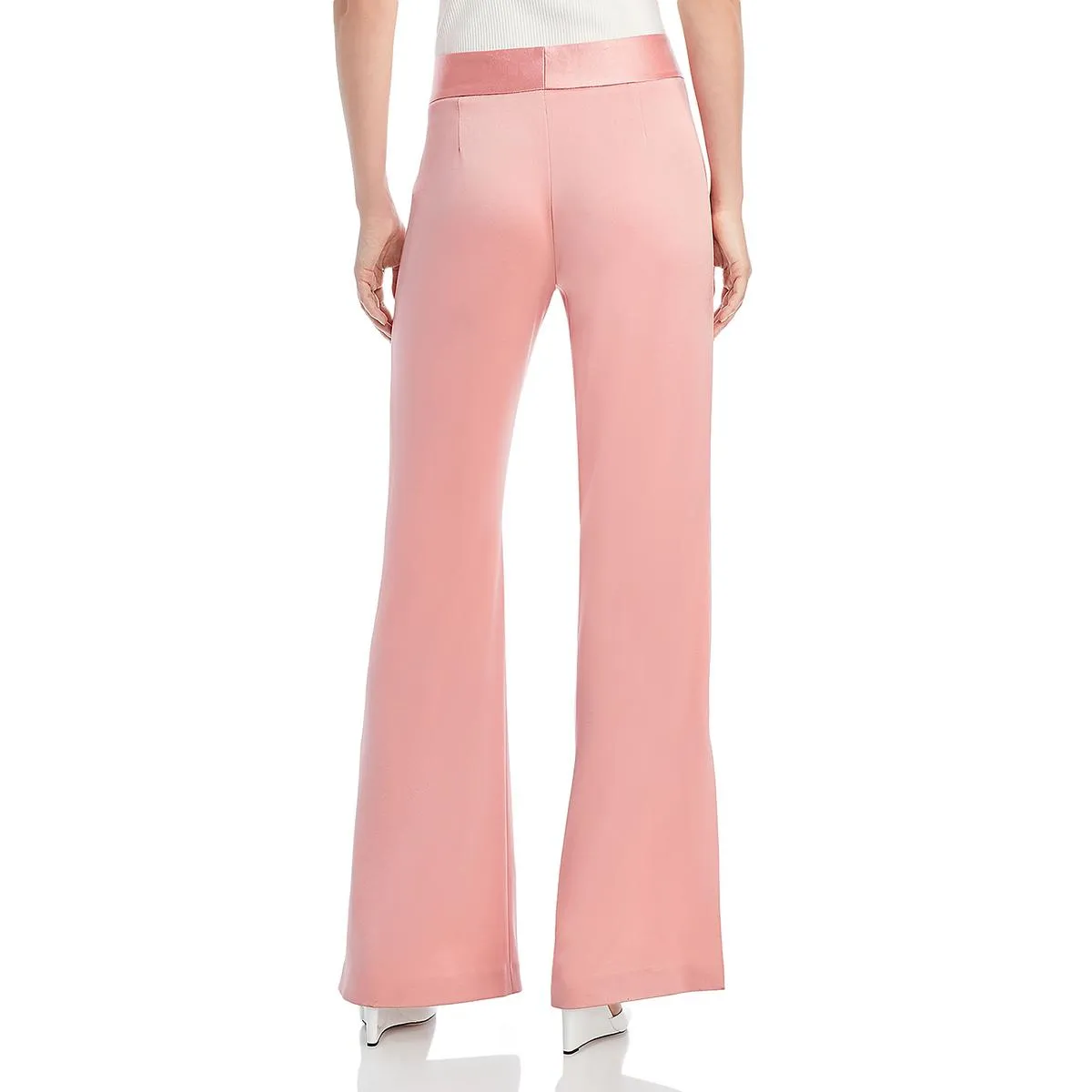 Alice and Olivia Womens Satin Solid Dress Pants