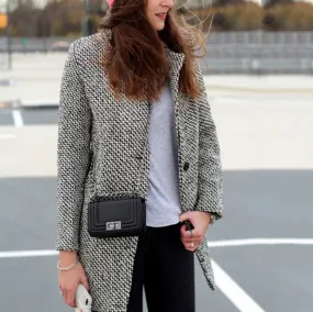 Amy Fashion - Casual Woolen long Overcoat