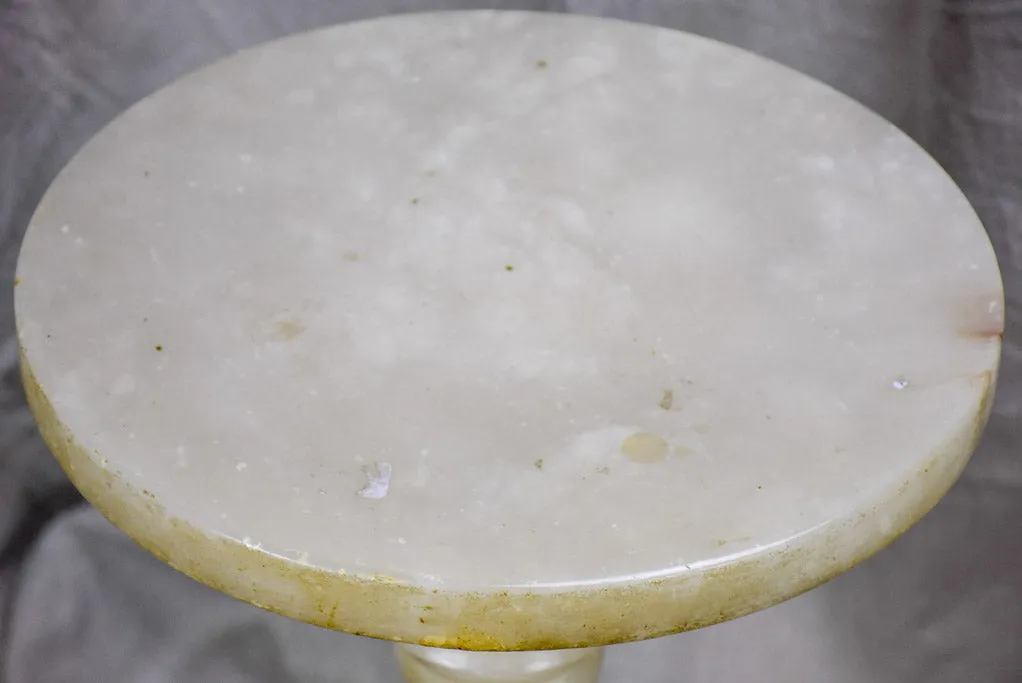 Antique Alabaster pedestal - round