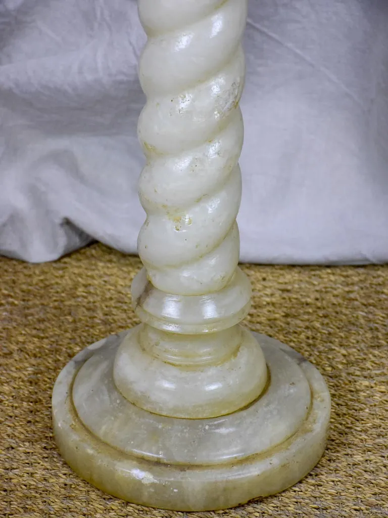 Antique Alabaster pedestal - round