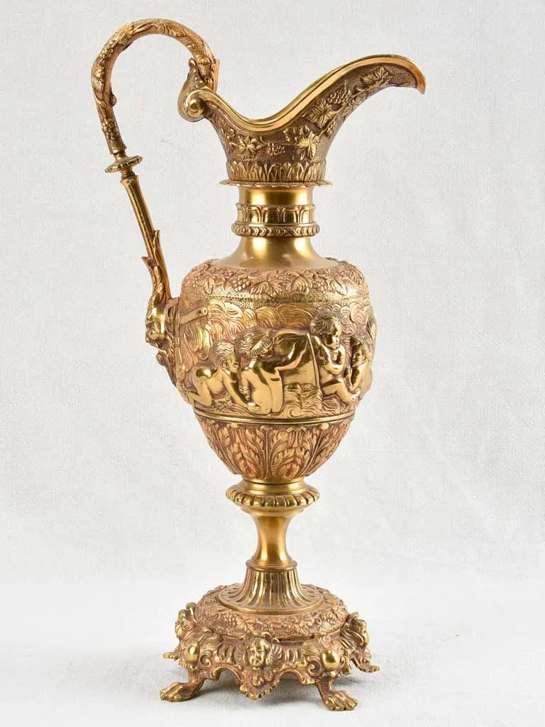 Antique gilt bronze pitcher 19¾"