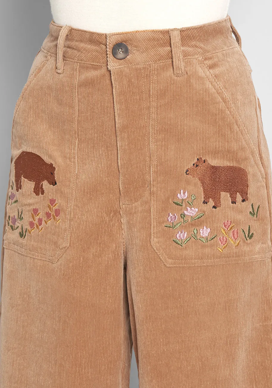 'Bears' Friends Forever Wide-Leg Cords