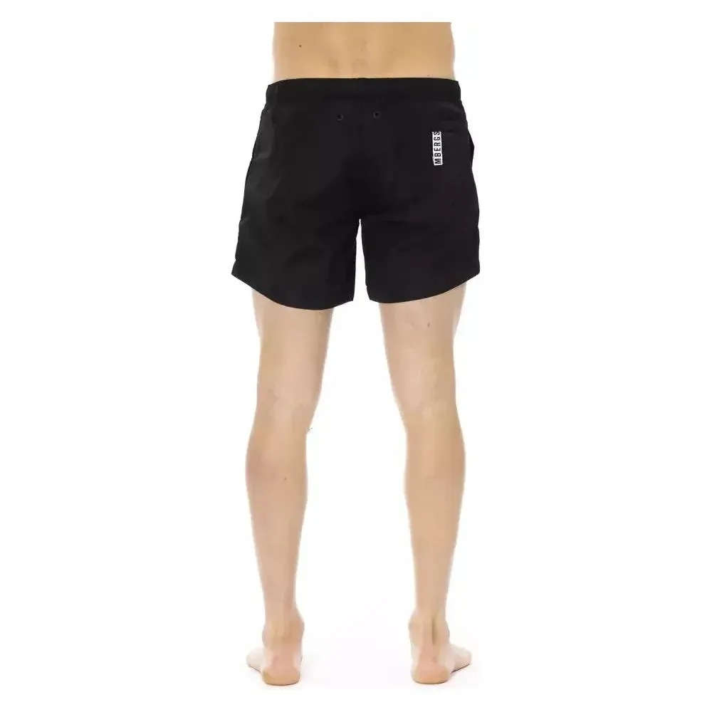 Bikkembergs Black Polyamide Men Swim Short