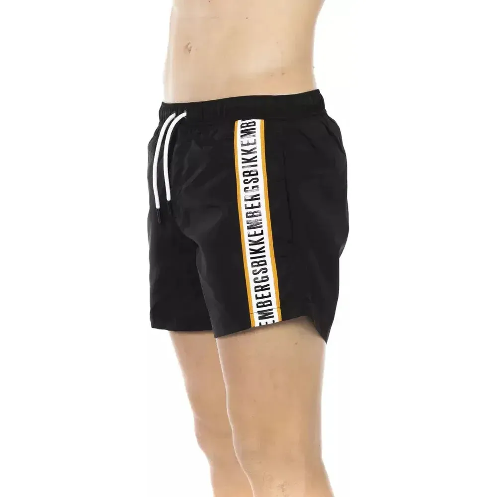 Bikkembergs Black Polyamide Men Swim Short