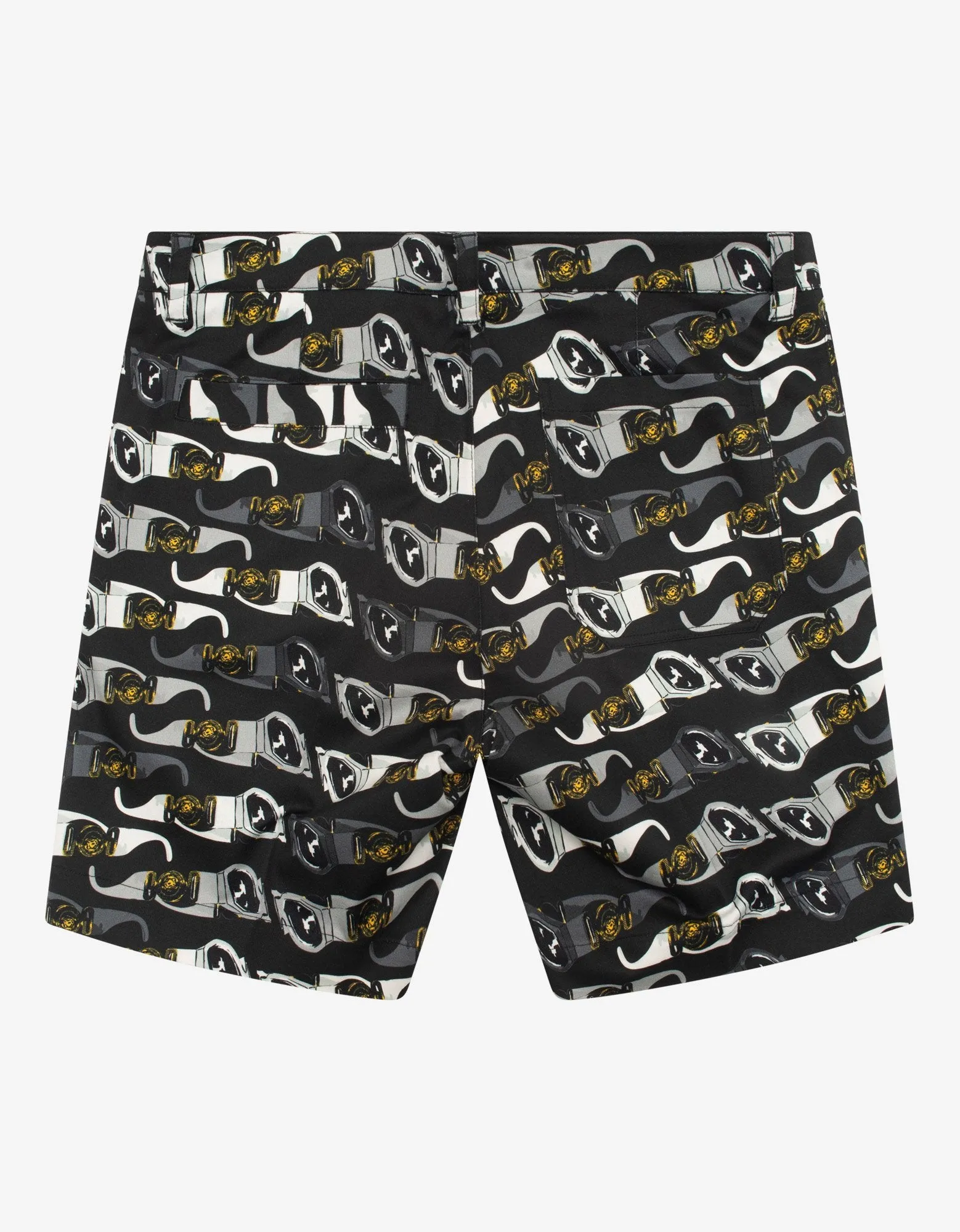 Black Biggie Sunglasses Print Chino Shorts -