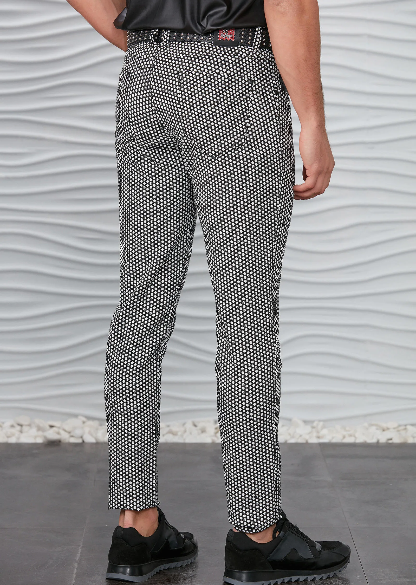 Black Polkadot Luxe Pants