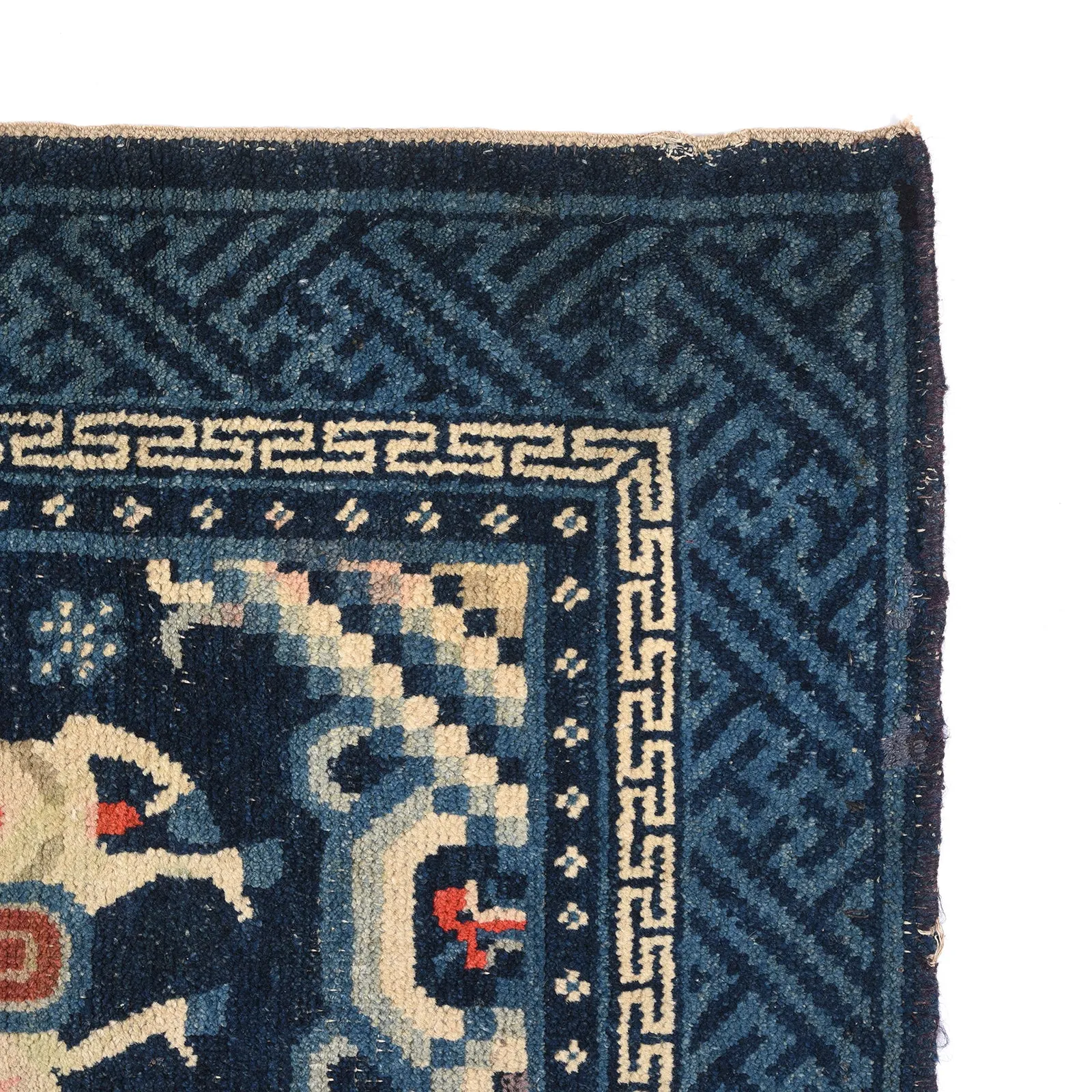 Blue Tibetan Saddle Rug - Ca 1920's