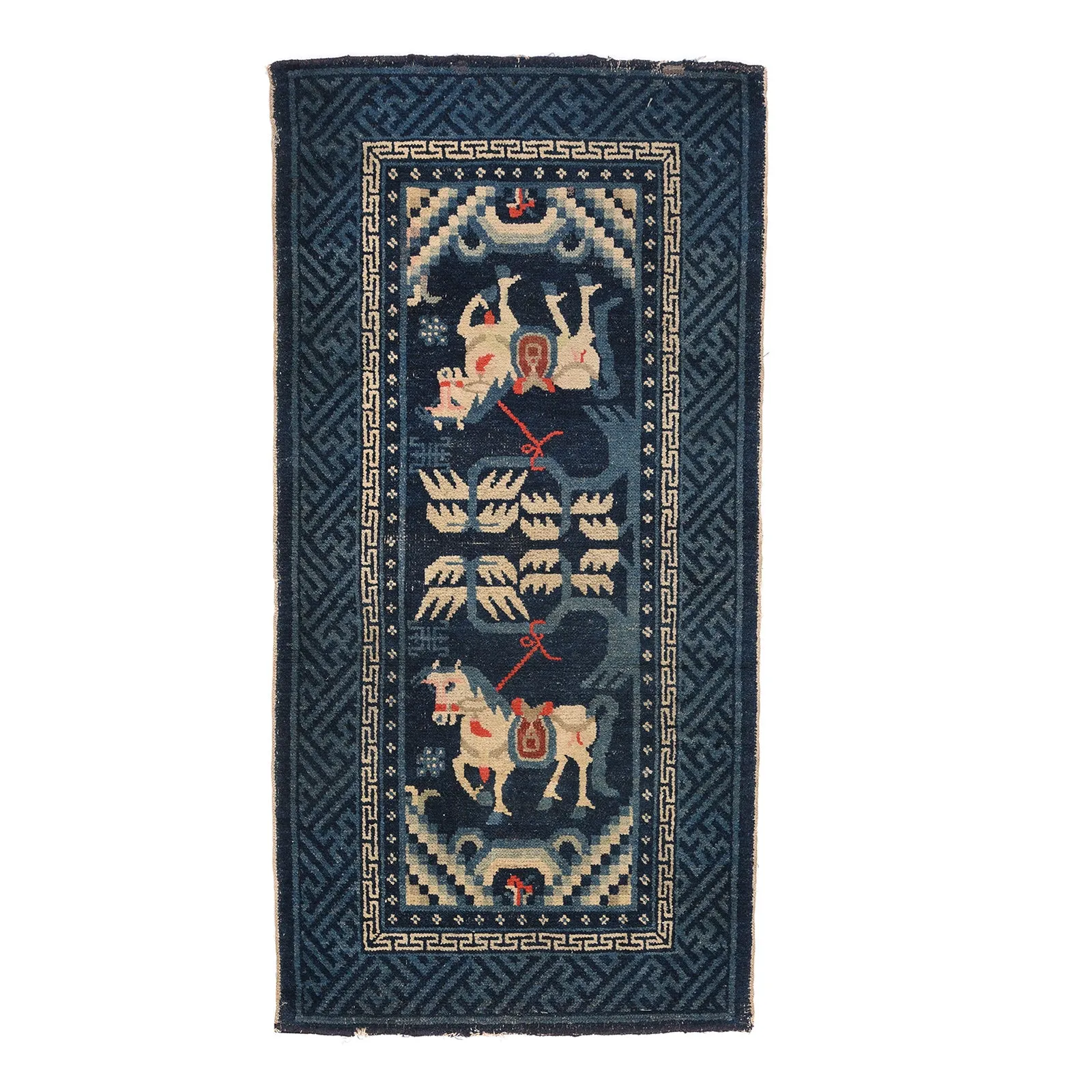 Blue Tibetan Saddle Rug - Ca 1920's