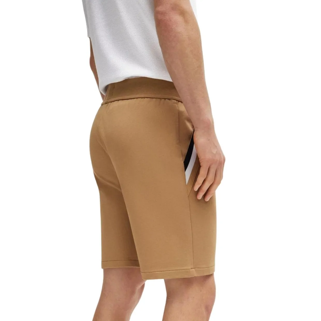 BOSS Signature Stripe Tape Beige Iconic Shorts