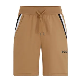 BOSS Signature Stripe Tape Beige Iconic Shorts