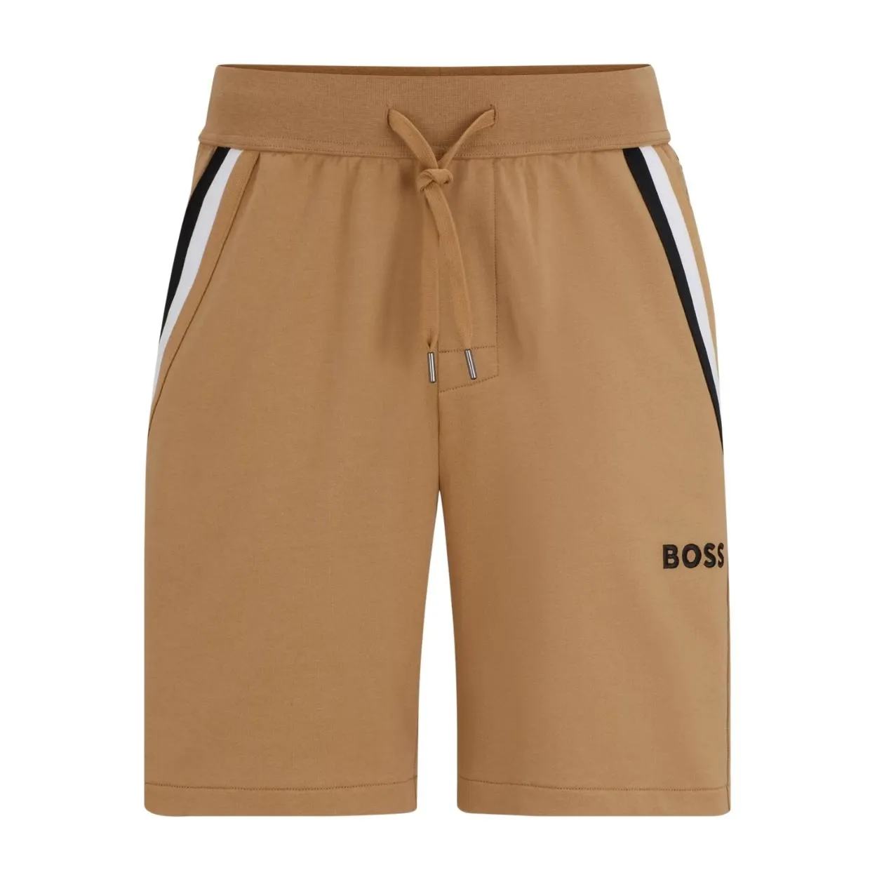 BOSS Signature Stripe Tape Beige Iconic Shorts