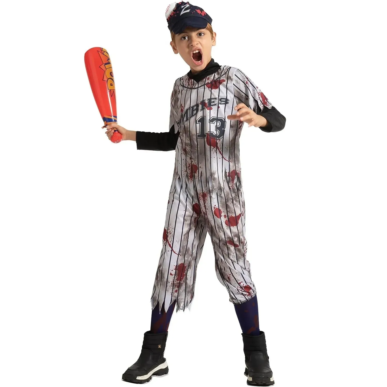 Boy Scary Baseball Player Zombie Costume