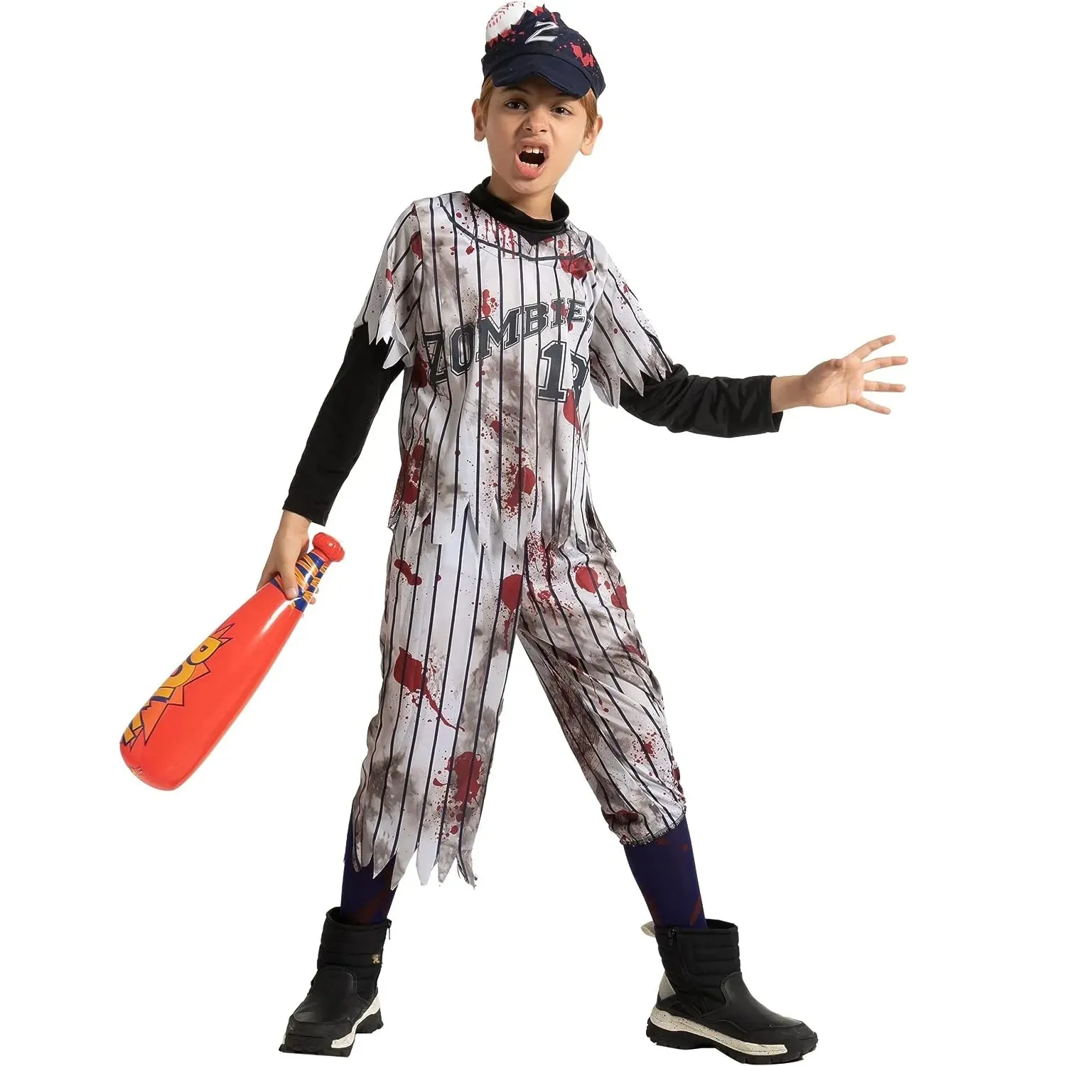 Boy Scary Baseball Player Zombie Costume