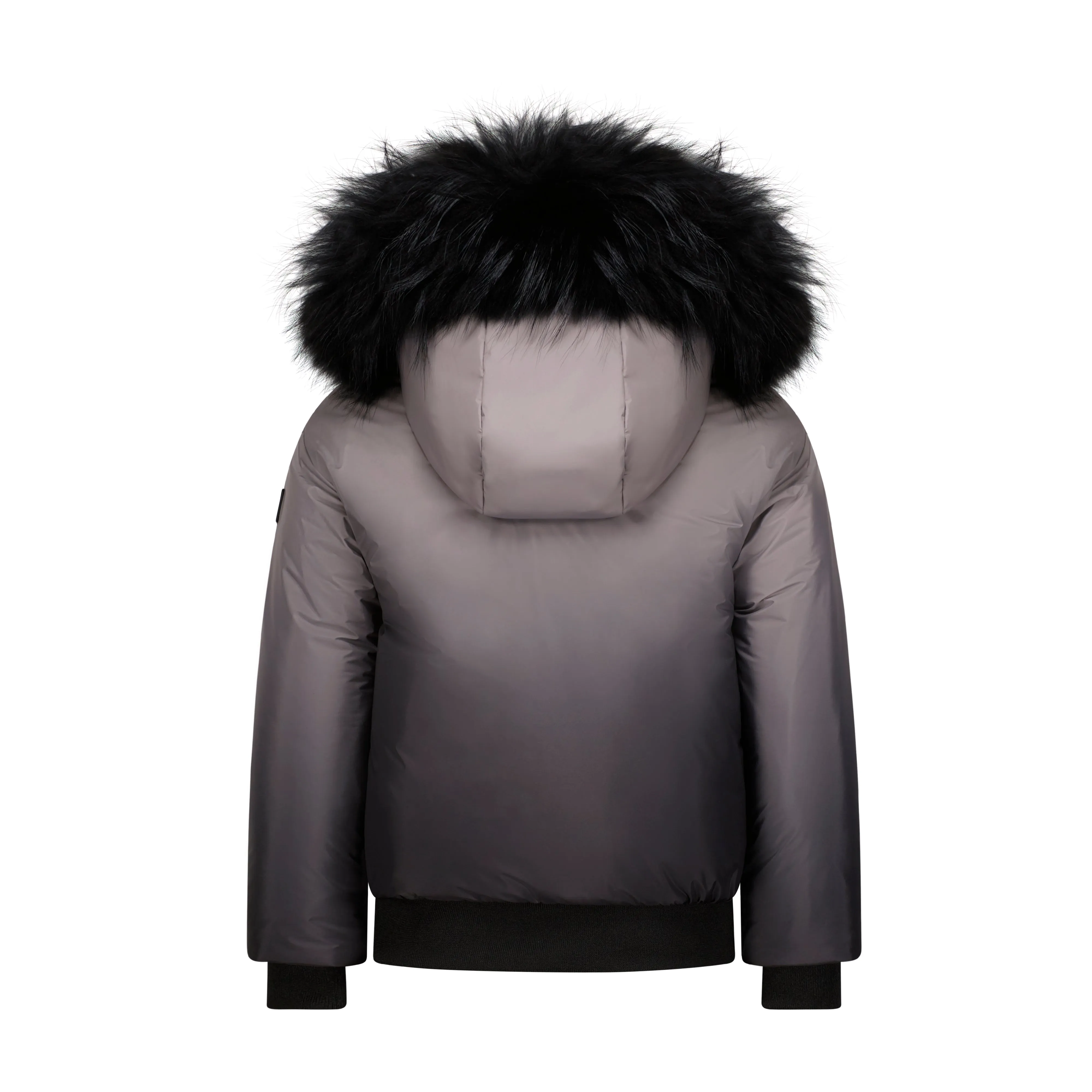 BOYS CLASSIC BOMBER-GREY-Black Fur