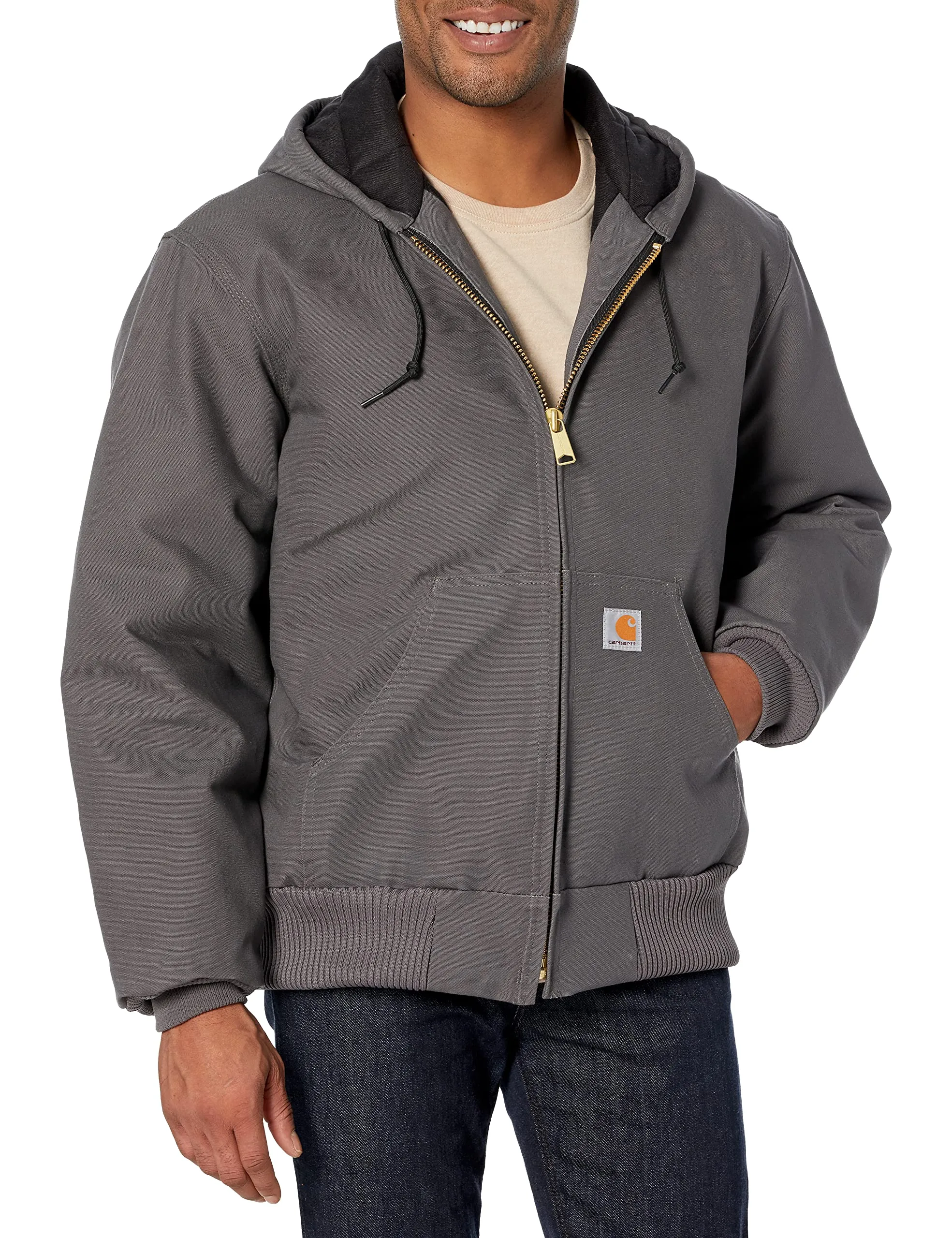 Carhartt 106673 Men's Loose Fit Firm Duck Insulated Flannel-Lined Active Jacket