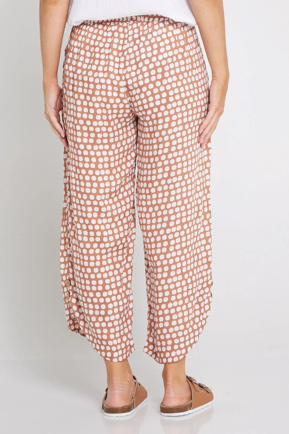 Cartia Pants - Camel Brown Spot