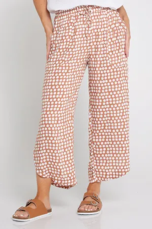 Cartia Pants - Camel Brown Spot