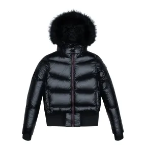 CELINE BOMBER BURGANDY ACCENT BLACK-RACOON