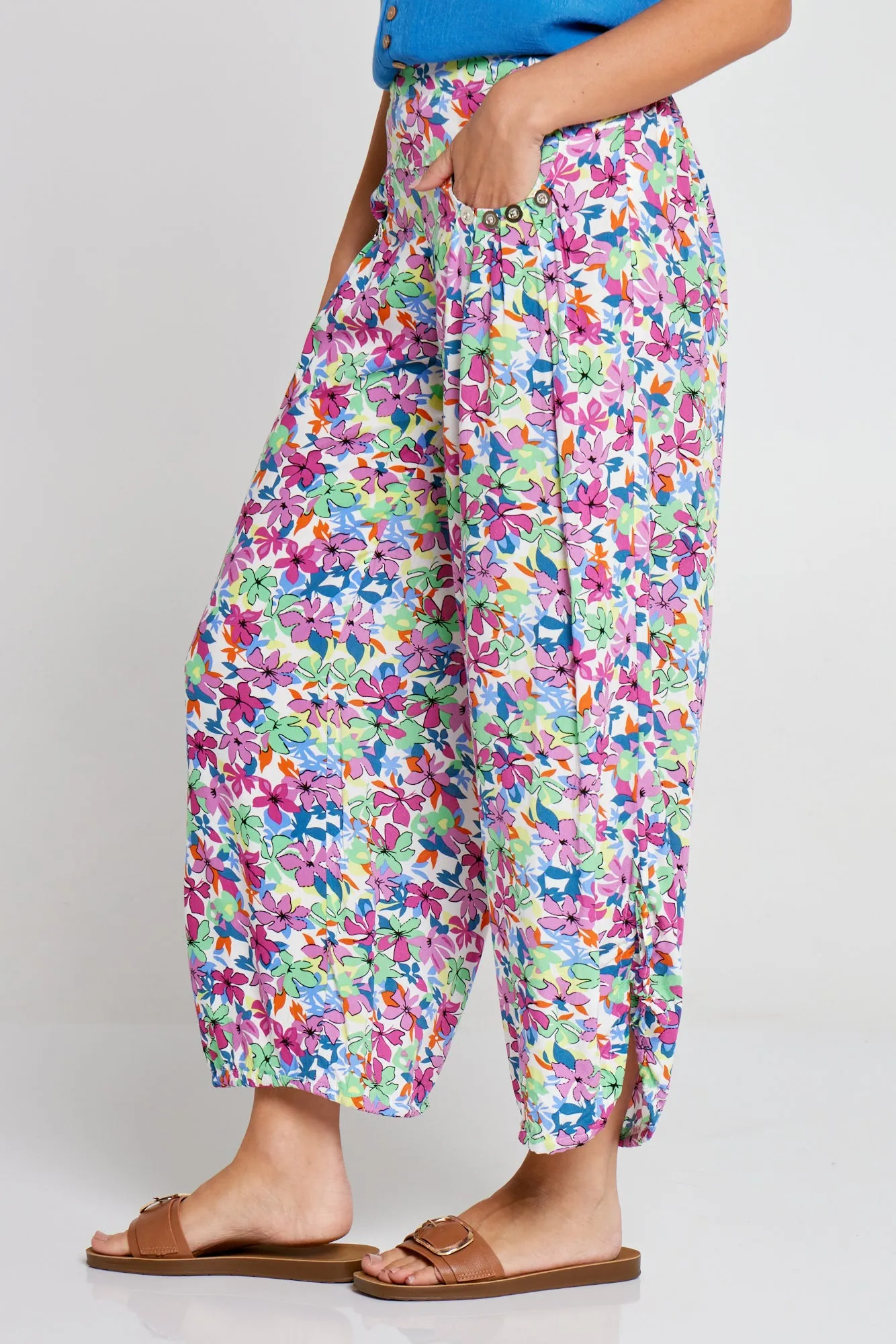 Cheyenne Pants - Purple/Mint Floral