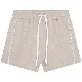 CL Beige Lace Trim Shorts