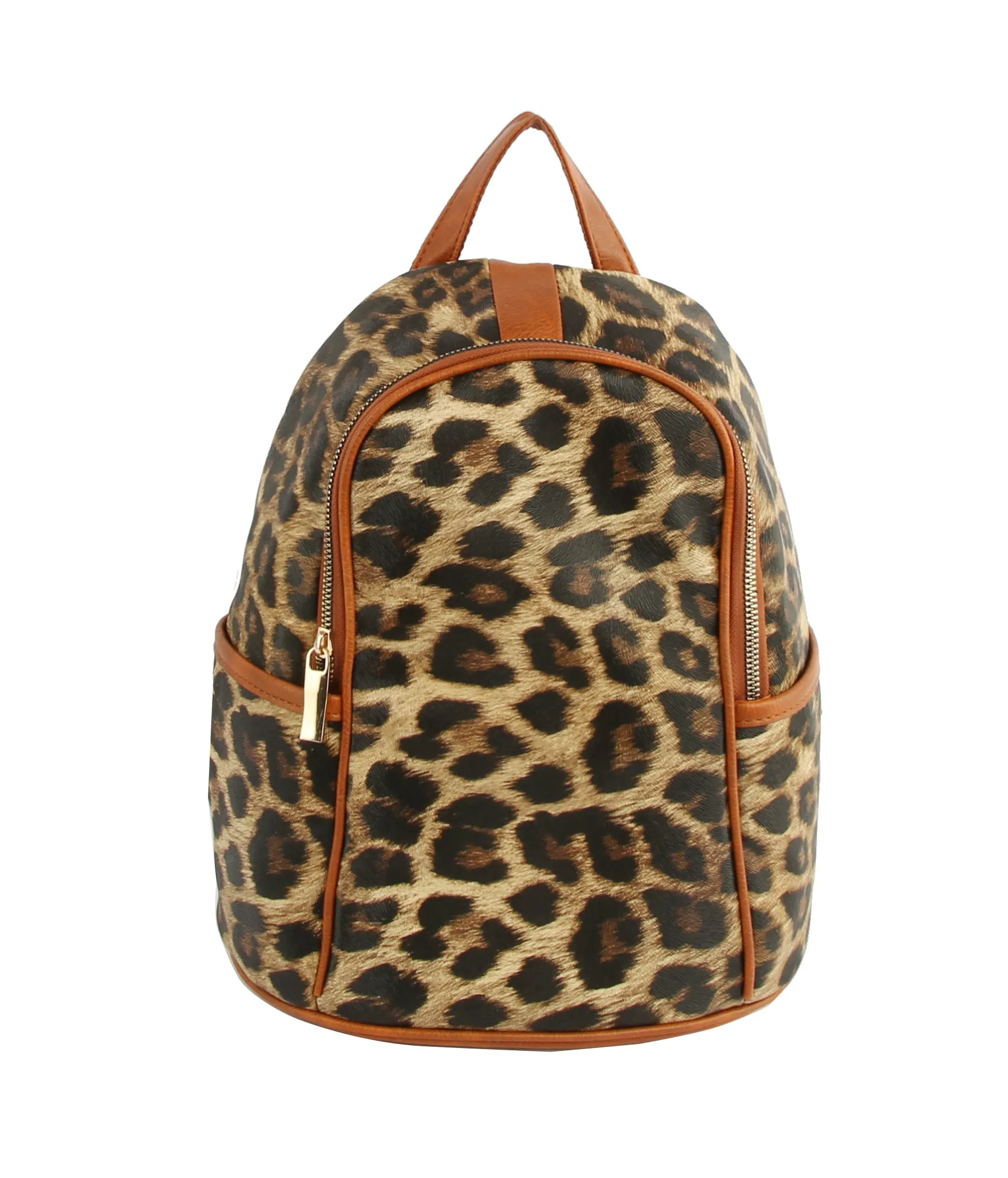 Cow Leo Print Women Backpack Daypack Purse