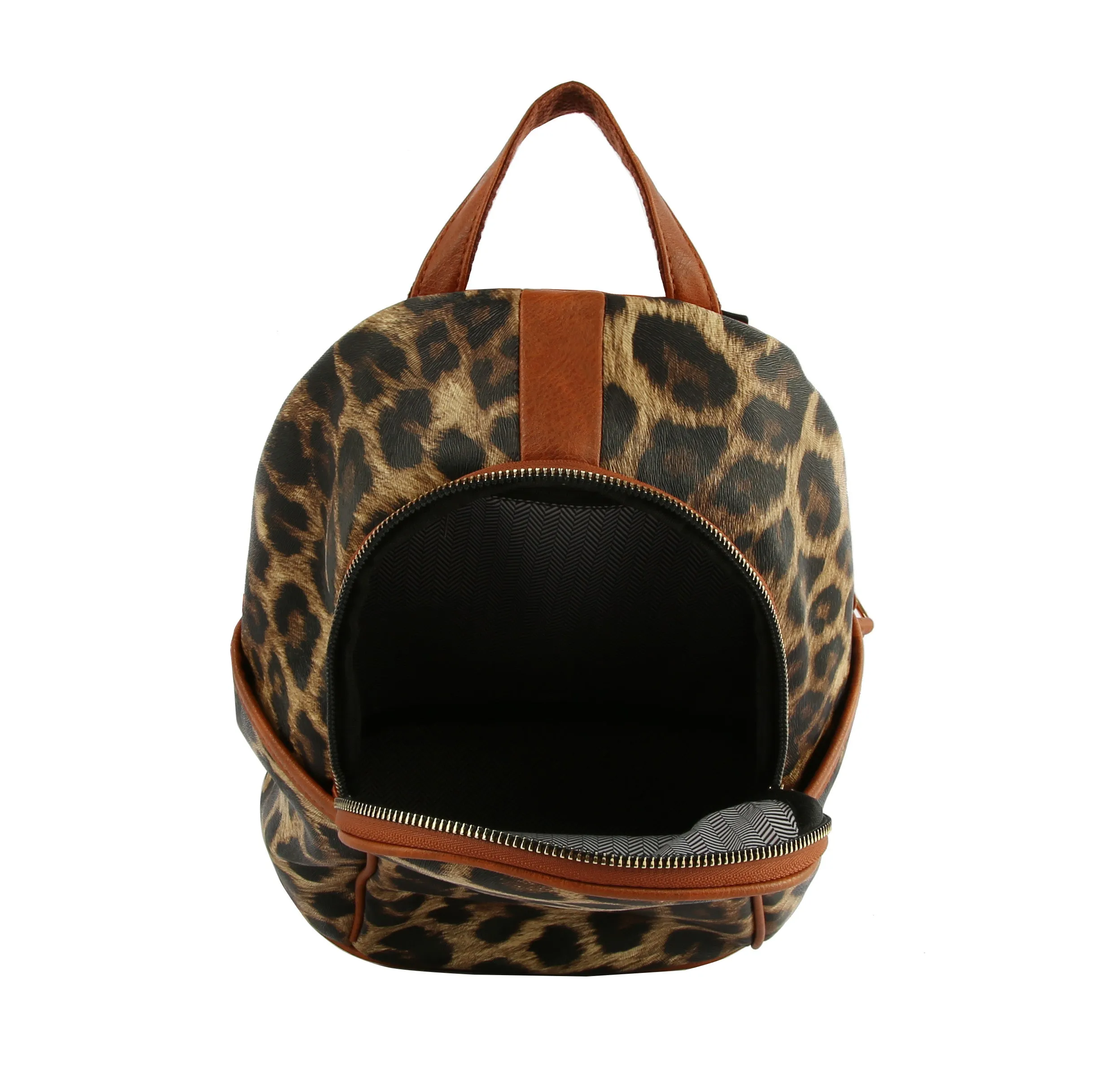 Cow Leo Print Women Backpack Daypack Purse