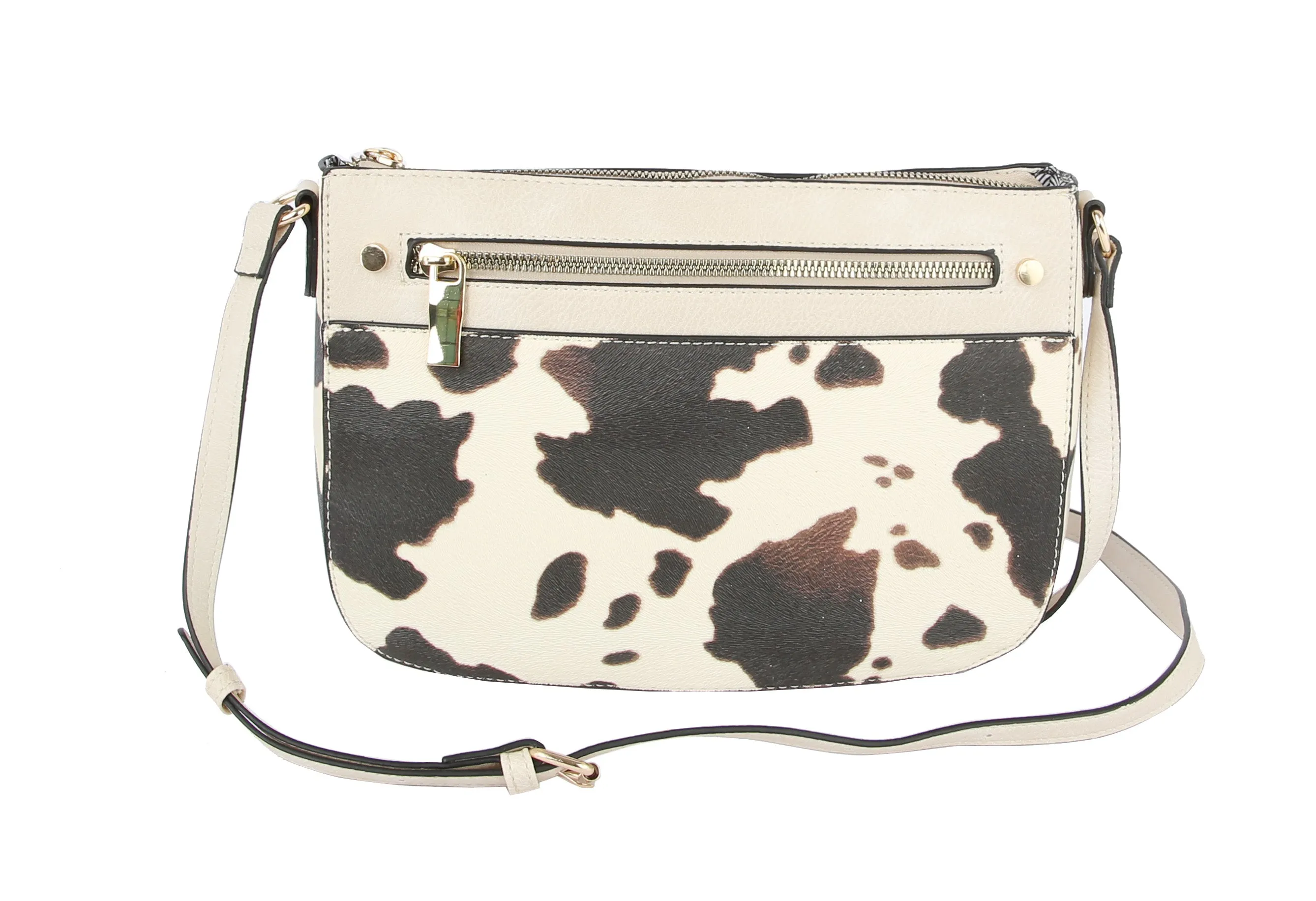 Cow Printed Crossbody Bag Shoulder Purse